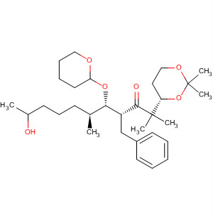 220774-61-8  3-Undecanone,2-[(4S)-2,2-dimethyl-1,3-dioxan-4-yl]-10-hydroxy-2,6-dimethyl-4-(phenylmethyl)-5-[(tetrahydro-2H-pyran-2-yl)oxy]-, (4R,5S,6S)-