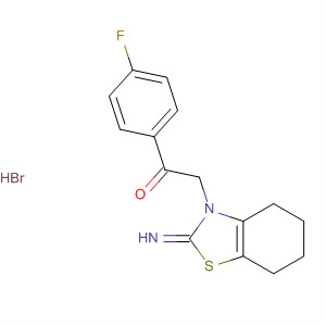 220810-10-6  Ethanone,1-(4-fluorophenyl)-2-(4,5,6,7-tetrahydro-2-imino-3(2H)-benzothiazolyl)-,monohydrobromide