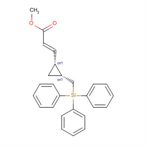 220831-93-6  2-Propenoic acid, 3-[(1R,2R)-2-[(triphenylsilyl)methyl]cyclopropyl]-,methyl ester, (2E)-rel-
