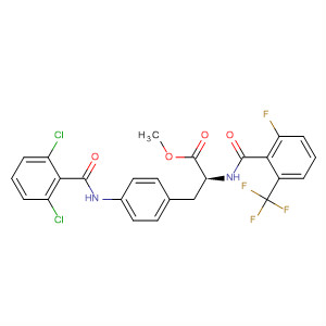 220846-23-1  L-Phenylalanine,4-[(2,6-dichlorobenzoyl)amino]-N-[2-fluoro-6-(trifluoromethyl)benzoyl]-,methyl ester