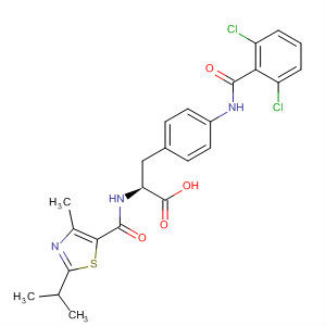 220848-12-4  L-Phenylalanine,4-[(2,6-dichlorobenzoyl)amino]-N-[[4-methyl-2-(1-methylethyl)-5-thiazolyl]carbonyl]-
