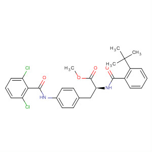 220848-18-0  L-Phenylalanine,4-[(2,6-dichlorobenzoyl)amino]-N-[2-(1,1-dimethylethyl)benzoyl]-, methylester