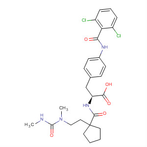 220878-30-8  L-Phenylalanine,4-[(2,6-dichlorobenzoyl)amino]-N-[[1-[2-[methyl[(methylamino)carbonyl]amino]ethyl]cyclopentyl]carbonyl]-