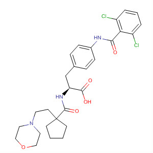 220878-82-0  L-Phenylalanine,4-[(2,6-dichlorobenzoyl)amino]-N-[[1-[2-(4-morpholinyl)ethyl]cyclopentyl]carbonyl]-