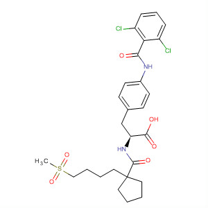 220878-89-7  L-Phenylalanine,4-[(2,6-dichlorobenzoyl)amino]-N-[[1-[4-(methylsulfonyl)butyl]cyclopentyl]carbonyl]-