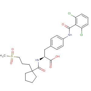 220878-93-3  L-Phenylalanine,4-[(2,6-dichlorobenzoyl)amino]-N-[[1-[3-(methylsulfonyl)propyl]cyclopentyl]carbonyl]-