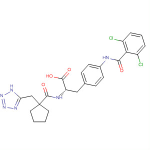 220878-99-9  L-Phenylalanine,4-[(2,6-dichlorobenzoyl)amino]-N-[[1-(1H-tetrazol-5-ylmethyl)cyclopentyl]carbonyl]-