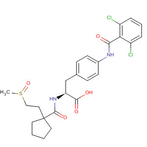 220879-81-2  L-Phenylalanine,4-[(2,6-dichlorobenzoyl)amino]-N-[[1-[2-(methylsulfinyl)ethyl]cyclopentyl]carbonyl]-