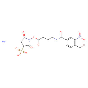 220935-00-2  3-Pyrrolidinesulfonic acid,1-[4-[[4-(bromomethyl)-3-nitrobenzoyl]amino]-1-oxobutoxy]-2,5-dioxo-,monosodium salt