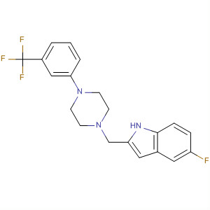 220941-78-6  1H-Indole, 5-fluoro-2-[[4-[3-(trifluoromethyl)phenyl]-1-piperazinyl]methyl]-