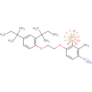 220986-15-2  Benzenediazonium,4-[2-[2,4-bis(1,1-dimethylpropyl)phenoxy]ethoxy]-2-methyl-,hexafluorophosphate(1-)