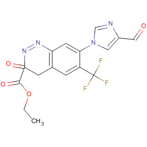 221165-54-4  2-Quinoxalinecarboxylic acid,7-(4-formyl-1H-imidazol-1-yl)-3,4-dihydro-3-oxo-6-(trifluoromethyl)-,ethyl ester 221165-54-4  2-Quinoxalinecarboxylic acid,7-(4-formyl-1H-imidazol-1-yl)-3,4-dihydro-3-oxo-6-(trifluoromethyl)-,ethyl ester