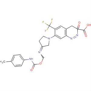 221166-04-7  2-Quinoxalinecarboxylic acid,3,4-dihydro-7-[4-[[[[(4-methylphenyl)amino]carbonyl]oxy]methyl]-1H-imidazol-1-yl]-3-oxo-6-(trifluoromethyl)-