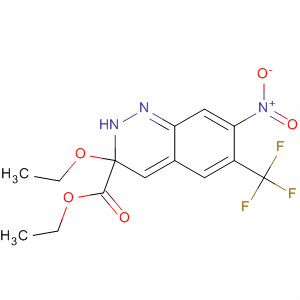 221167-25-5  2-Quinoxalinecarboxylic acid, 3-ethoxy-7-nitro-6-(trifluoromethyl)-, ethylester 221167-25-5  2-Quinoxalinecarboxylic acid, 3-ethoxy-7-nitro-6-(trifluoromethyl)-, ethylester