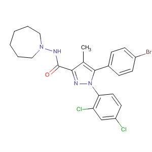221385-38-2  1H-Pyrazole-3-carboxamide,5-(4-bromophenyl)-1-(2,4-dichlorophenyl)-N-(hexahydro-1H-azepin-1-yl)-4-methyl-