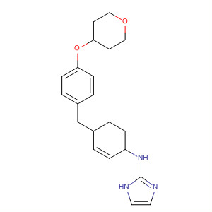 221530-16-1  1H-Imidazol-2-amine,4,5-dihydro-N-[4-[[4-[(tetrahydro-2H-pyran-4-yl)oxy]phenyl]methyl]phenyl]-