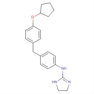 221531-88-0  1H-Imidazol-2-amine,N-[4-[[4-(cyclopentyloxy)phenyl]methyl]phenyl]-4,5-dihydro-