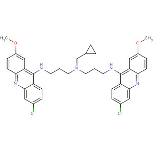 222051-71-0  1,3-Propanediamine,N'-(6-chloro-2-methoxy-9-acridinyl)-N-[3-[(6-chloro-2-methoxy-9-acridinyl)amino]propyl]-N-(cyclopropylmethyl)-