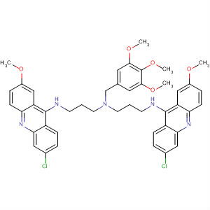 222051-84-5  1,3-Propanediamine,N'-(6-chloro-2-methoxy-9-acridinyl)-N-[3-[(6-chloro-2-methoxy-9-acridinyl)amino]propyl]-N-[(3,4,5-trimethoxyphenyl)methyl]-