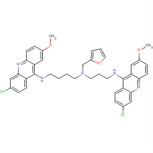 222051-91-4  1,4-Butanediamine,N'-(6-chloro-2-methoxy-9-acridinyl)-N-[3-[(6-chloro-2-methoxy-9-acridinyl)amino]propyl]-N-(2-furanylmethyl)-