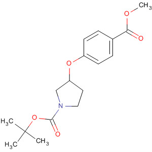 222987-09-9  1-Pyrrolidinecarboxylic acid, 3-[4-(methoxycarbonyl)phenoxy]-,1,1-dimethylethyl ester, (3S)-