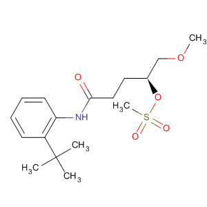 223247-63-0  Pentanamide,N-[2-(1,1-dimethylethyl)phenyl]-5-methoxy-4-[(methylsulfonyl)oxy]-, (4S)-