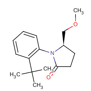 223389-37-5  2-Pyrrolidinone, 1-[2-(1,1-dimethylethyl)phenyl]-5-(methoxymethyl)-,(1R,5R)-