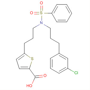 223488-98-0  2-Thiophenecarboxylic acid,5-[3-[[3-(3-chlorophenyl)propyl](phenylsulfonyl)amino]propyl]-