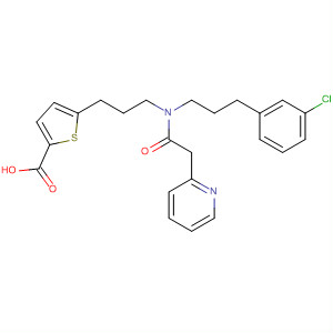223489-07-4  2-Thiophenecarboxylic acid,5-[3-[[3-(3-chlorophenyl)propyl](2-pyridinylacetyl)amino]propyl]-