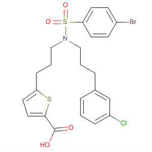 223489-17-6  2-Thiophenecarboxylic acid,5-[3-[[(4-bromophenyl)sulfonyl][3-(3-chlorophenyl)propyl]amino]propyl]-