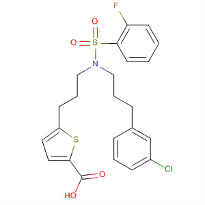 223489-22-3  2-Thiophenecarboxylic acid,5-[3-[[3-(3-chlorophenyl)propyl][(2-fluorophenyl)sulfonyl]amino]propyl]-