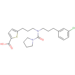 223489-37-0  2-Thiophenecarboxylic acid,5-[3-[[3-(3-chlorophenyl)propyl](1-pyrrolidinylcarbonyl)amino]propyl]-