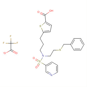 223490-76-4  2-Thiophenecarboxylic acid,5-[3-[[2-[(phenylmethyl)thio]ethyl](3-pyridinylsulfonyl)amino]propyl]-,mono(trifluoroacetate)