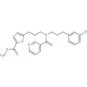 223490-78-6  2-Thiophenecarboxylic acid,5-[3-[[3-(3-chlorophenyl)propyl](3-pyridinylcarbonyl)amino]propyl]-,methyl ester