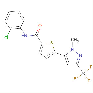 223499-53-4  2-Thiophenecarboxamide,N-(2-chlorophenyl)-5-[1-methyl-3-(trifluoromethyl)-1H-pyrazol-5-yl]-