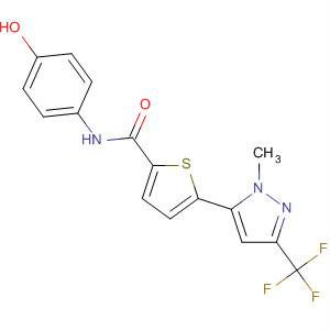 223499-69-2  2-Thiophenecarboxamide,N-(4-hydroxyphenyl)-5-[1-methyl-3-(trifluoromethyl)-1H-pyrazol-5-yl]-