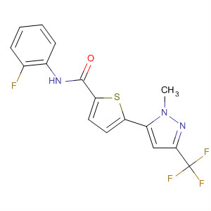 223499-72-7  2-Thiophenecarboxamide,N-(2-fluorophenyl)-5-[1-methyl-3-(trifluoromethyl)-1H-pyrazol-5-yl]-