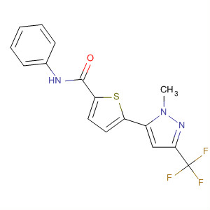 223499-73-8  2-Thiophenecarboxamide,5-[1-methyl-3-(trifluoromethyl)-1H-pyrazol-5-yl]-N-phenyl-