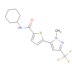 223499-80-7  2-Thiophenecarboxamide,N-cyclohexyl-5-[1-methyl-3-(trifluoromethyl)-1H-pyrazol-5-yl]-