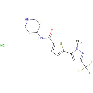 223499-94-3  2-Thiophenecarboxamide,5-[1-methyl-3-(trifluoromethyl)-1H-pyrazol-5-yl]-N-4-piperidinyl-,monohydrochloride
