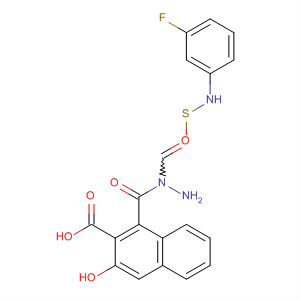 224456-19-3  2-Naphthalenecarboxylic acid, 3-hydroxy-,2-[[(3-fluorophenyl)amino]thioxomethyl]hydrazide