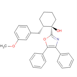 200433-02-9  Cyclohexanol, 1-(4,5-diphenyl-2-oxazolyl)-2-[(3-methoxyphenyl)methyl]-,(1R,2S)-