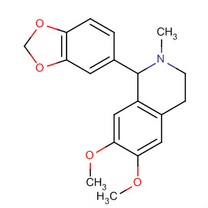 20071-04-9  Isoquinoline,1-(1,3-benzodioxol-5-yl)-1,2,3,4-tetrahydro-6,7-dimethoxy-2-methyl-