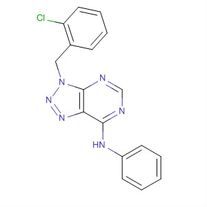 201542-11-2  3H-1,2,3-Triazolo[4,5-d]pyrimidin-7-amine,3-[(2-chlorophenyl)methyl]-N-phenyl-