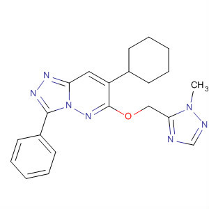 202930-06-1  1,2,4-Triazolo[4,3-b]pyridazine,7-cyclohexyl-6-[(1-methyl-1H-1,2,4-triazol-5-yl)methoxy]-3-phenyl-