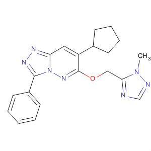202930-08-3  1,2,4-Triazolo[4,3-b]pyridazine,7-cyclopentyl-6-[(1-methyl-1H-1,2,4-triazol-5-yl)methoxy]-3-phenyl-