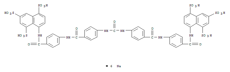 202983-32-2  1,3,5-Naphthalenetrisulfonicacid,8,8'-[carbonylbis(imino-4,1-phenylenecarbonylimino-4,1-phenylenecarbonylimino)]bis-,sodium salt (1:6)