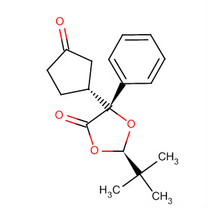 203321-55-5  1,3-Dioxolan-4-one,2-(1,1-dimethylethyl)-5-[(1R)-3-oxocyclopentyl]-5-phenyl-, (2R,5R)-