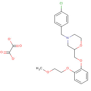 203862-09-3  Morpholine,4-[(4-chlorophenyl)methyl]-2-[[2-(2-methoxyethoxy)phenoxy]methyl]-,ethanedioate (1:1)