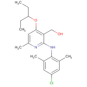 204062-70-4  3-Pyridinemethanol,2-[(4-chloro-2,6-dimethylphenyl)amino]-4-(1-ethylpropoxy)-6-methyl-